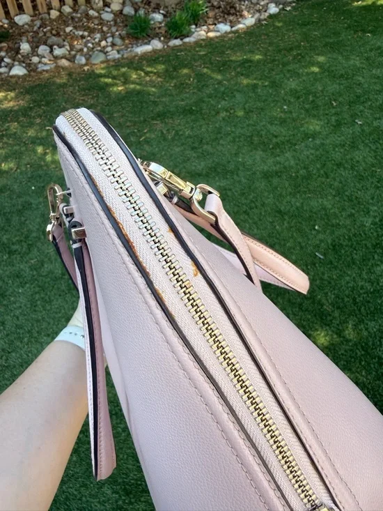 Kate Spade Pink Leather Dome Satchel with Removable Strap - Picture 6 of 9